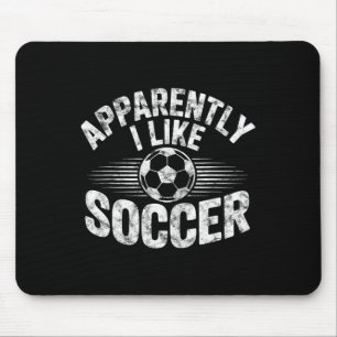 Anscheinend mag ich Fußball Vintage Spieltag Mama Mousepad