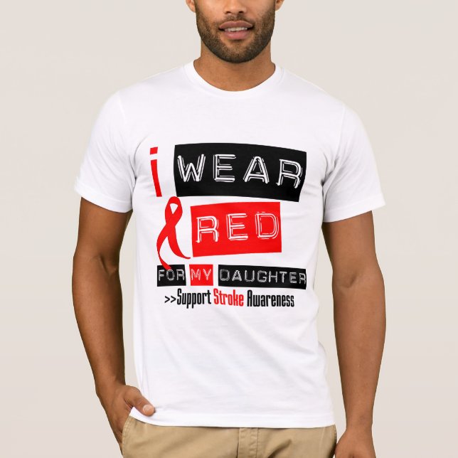 Anschlag-Bewusstsein trage ich rotes Band für T-Shirt (Vorderseite)