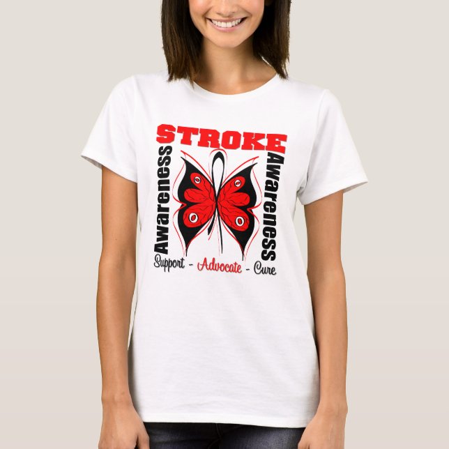 Anschlag-Bewusstseins-Schmetterling T-Shirt (Vorderseite)