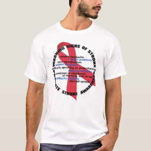Anschlag-Warnzeichen-u. Symptom-Mode-T - Shirt