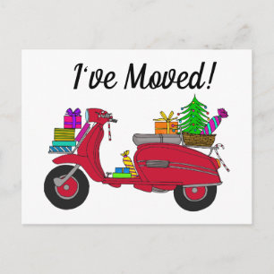 Anschrift Ankündigung Classic Christmas Scooter Postkarte