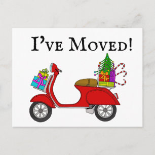Anschrift Ankündigung Classic Christmas Scooter Postkarte