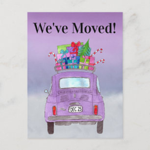 Anschrift Ankündigung Fiat 500 Weihnachtsgeschenke Postkarte