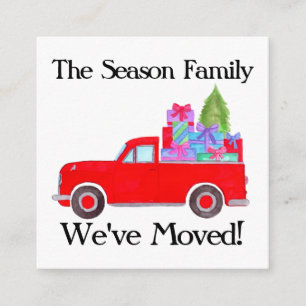 Anschrift Ankündigung Retro Lieferwagen Weihnachte Begleitkarte