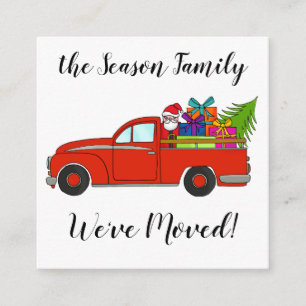 Anschrift Ankündigung, Weihnachtswagen und Geschen Begleitkarte