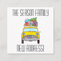 Anschrift Ankündigung Yellow Cab Weihnachtsgeschen