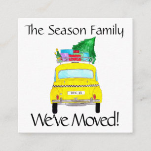 Anschrift Ankündigung Yellow Cab Weihnachtsgeschen Begleitkarte