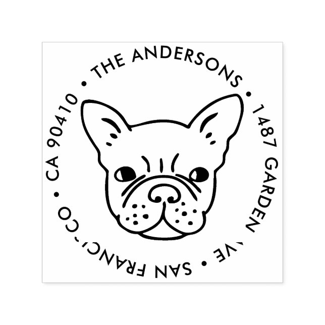 Anschrift Briefmarke, Bulldogin-Briefmarke Permastempel (Design)