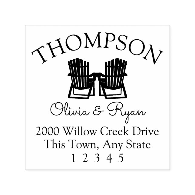 Anschrift der Adirondack-Stühle Permastempel (Design)