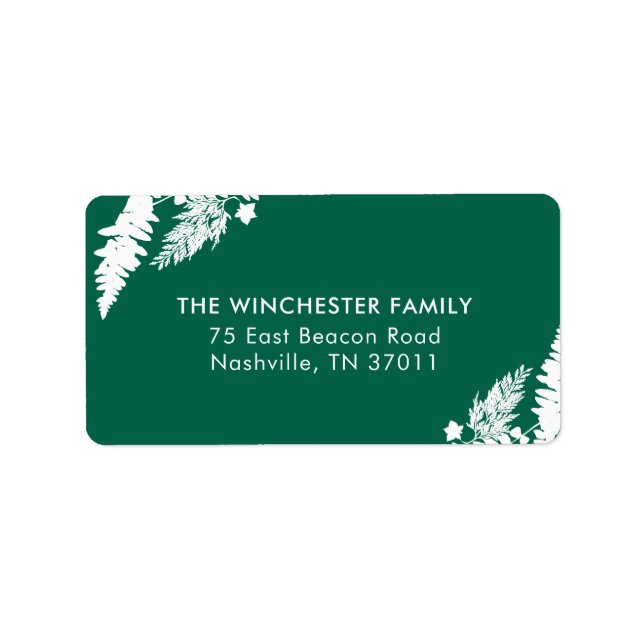 Anschrift der botanischen Impressionen Adressaufkleber (Vorne)