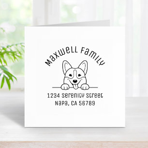 Anschrift der Familie Corgi Dog Arch Gummistempel