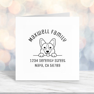 Anschrift der Familie Corgi Dog Arch Permastempel
