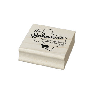 Anschrift der Texas Longhorn Silhouette Gummistempel