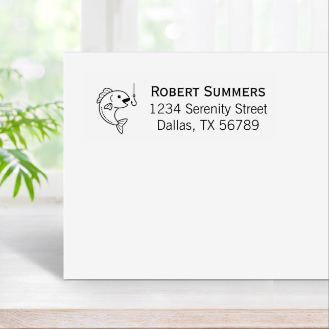 Anschrift des Fangbüchsenfischs Gummistempel (Von Creator hochgeladen)