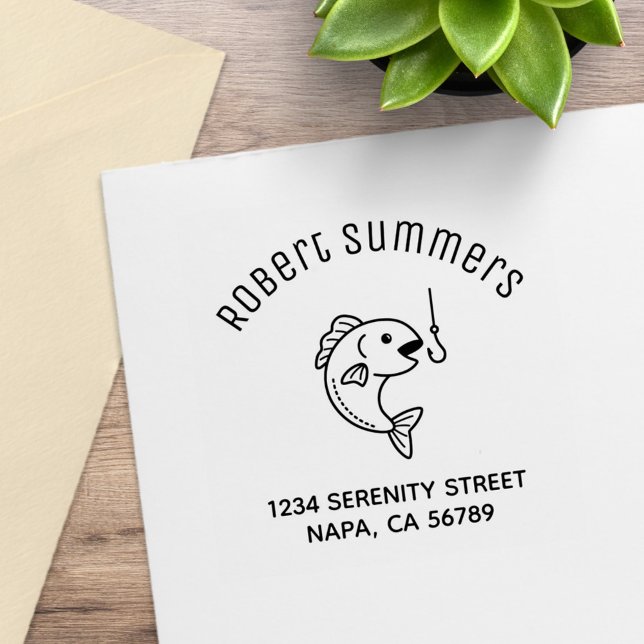 Anschrift des Fischfangs und des Fangbügels Gummistempel (Von Creator hochgeladen)