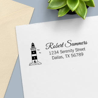Anschrift des Leuchtturms Nautical Sea Lighthouse Permastempel