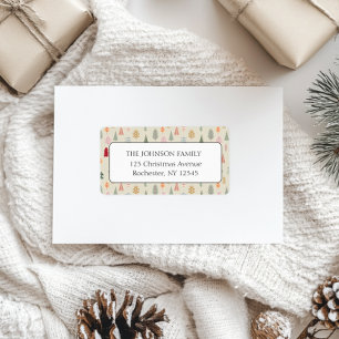 Anschrift des Weihnachtsbaumes Adressaufkleber