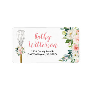 Anschrift Etikett Rosa Blüte bald wegzujubeln Adressaufkleber