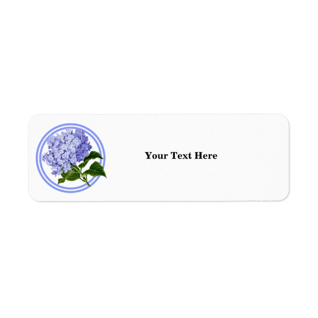 Anschrift Labels-Blue Hydrangea (Vorne)