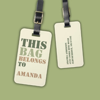 Anschrift Personalisiert Gepäckanhänger