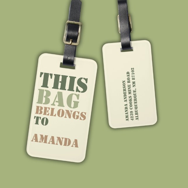 Anschrift Personalisiert Gepäckanhänger (Von Creator hochgeladen)