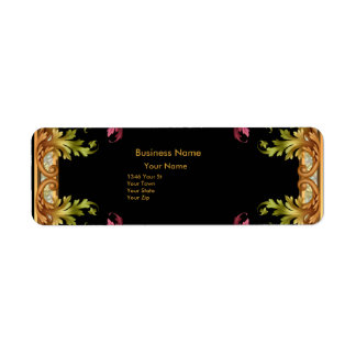 Anschrift Vintag Retro-Retro-schwarz, rosa, floral