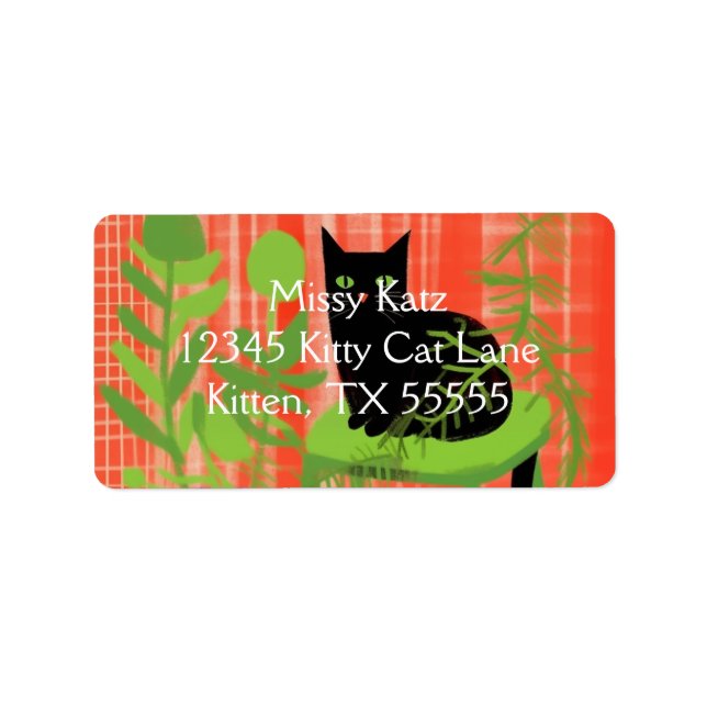 Anschrift von Schwarzkatzenkläranlagen Adressaufkleber (Vorne)