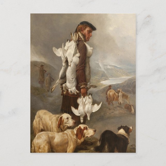 Ansdell Winter Shooting Hares und Ptarmigan Postkarte (Vorderseite)