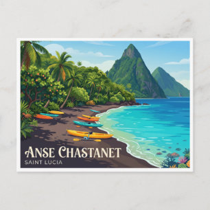 Anse Chastanet Soufrière Saint Lucia Postkarte