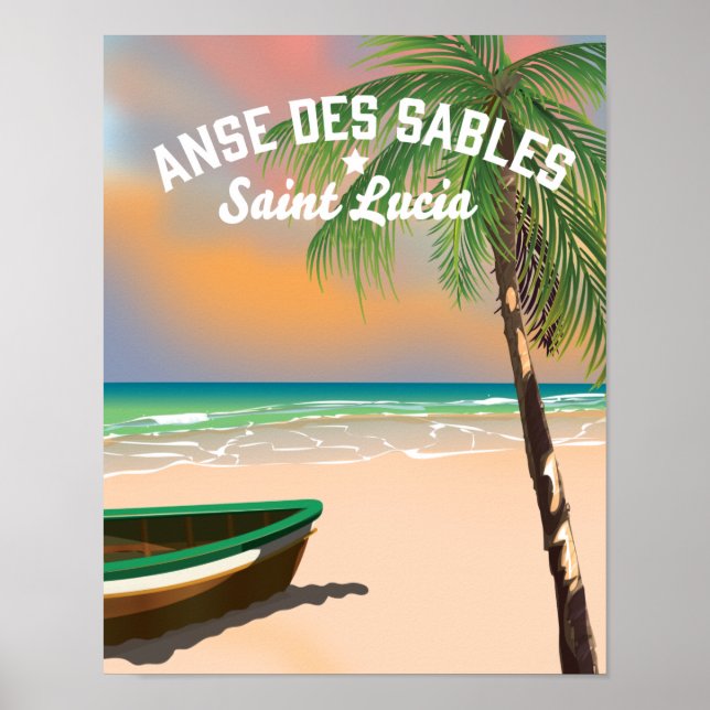 Anse Des Sables Saint Lucia Poster (Vorne)
