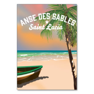 Anse Des Sables Saint Lucia Tischnummer