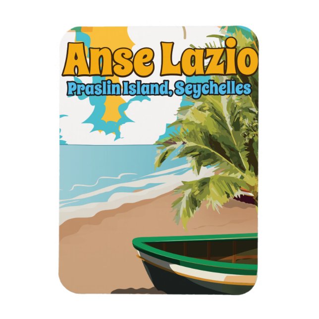 Anse Lazio Praslin Island, Seychellen Magnet (Vertikal)