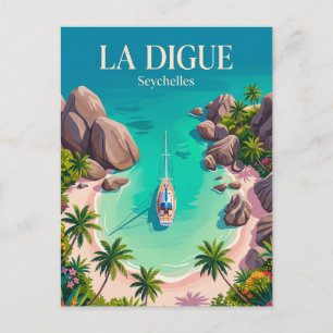 Anse Source d’Argent Seychellen Postkarte