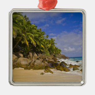 Anse Victorin Beach 4 Silbernes Ornament