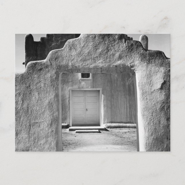Ansel Adams - Church Entrance - New Mexico Postkarte (Vorderseite)