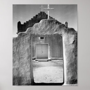 Ansel Adams - Kircheneingang - New Mexico Poster