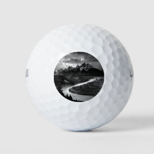 Ansel Adams The Tetons und der Schlange River 1942 Golfball