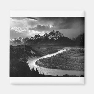 Ansel Adams The Tetons und der Schlange River 1942 Magnet