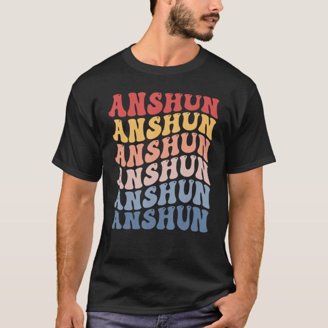 Anshun City Groovy Retro T-Shirt (Vorderseite)