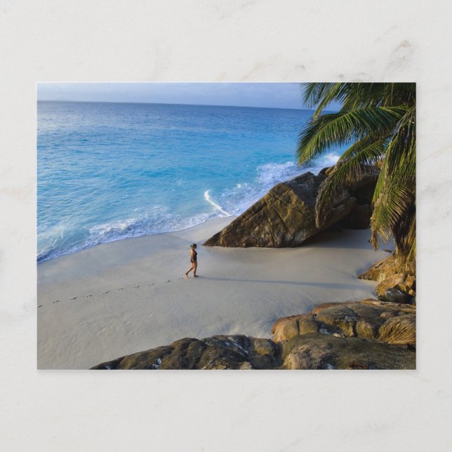 Ansi Victorin Beach, Fregate Island Postkarte (Vorderseite)