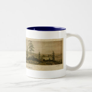 Ansicht 1860 von Victoria, Vancouver Zweifarbige Tasse