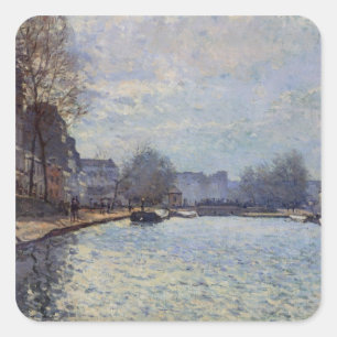 Ansicht Alfred Sisleys des Kanals St Martin, Quadratischer Aufkleber