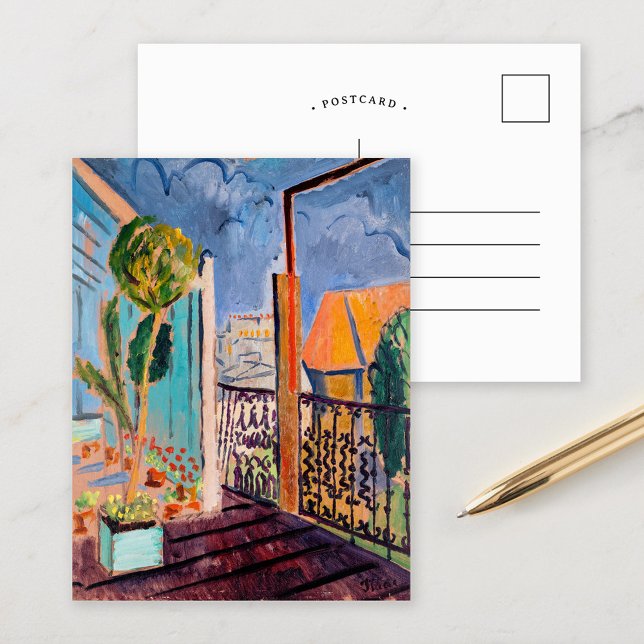 Ansicht aus dem Studio-Fenster | Isaac Grünewald Postkarte (Von Creator hochgeladen)