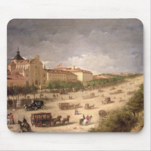 Ansicht Calle de Alcala, Madrid (Öl auf Leinwand Mousepad