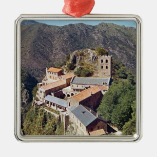 Ansicht der Abtei von St Martin du Canigou Silbernes Ornament