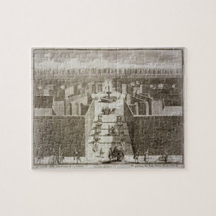 Ansicht der acht Statuen von Castellazzo in zu Puzzle