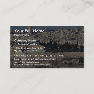 Ansicht der alten Stadt vom Ölberg, Jerusalem, Visitenkarte