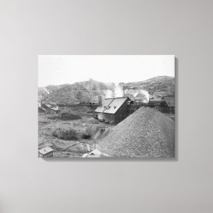 Ansicht der Bergbau-Fabrik "Homestake arbeitet " Leinwanddruck