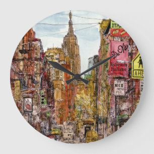 Ansicht der Bestimmungsort-  New York City von Große Wanduhr
