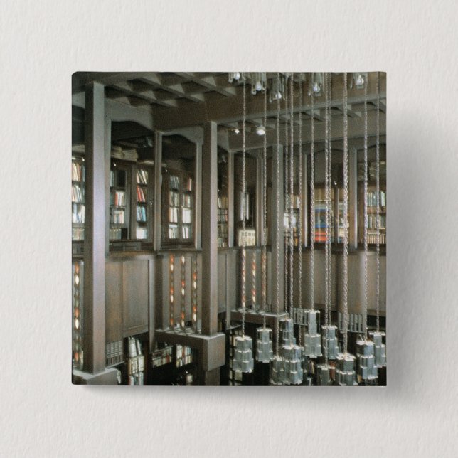 Ansicht der Bibliothek, aufgebaut 1897-99 Button (Vorderseite)